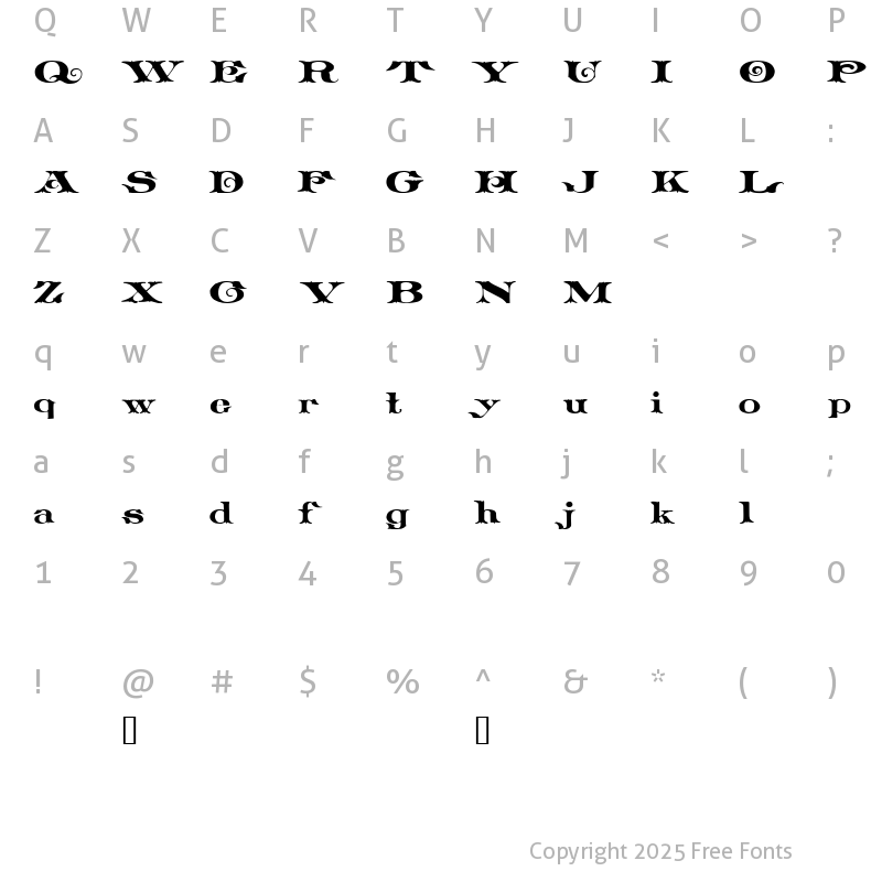 Character Map of Plowright Demo Regular