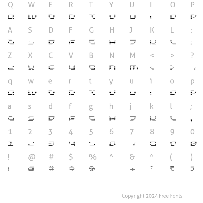 Character Map of Pluranon Fade