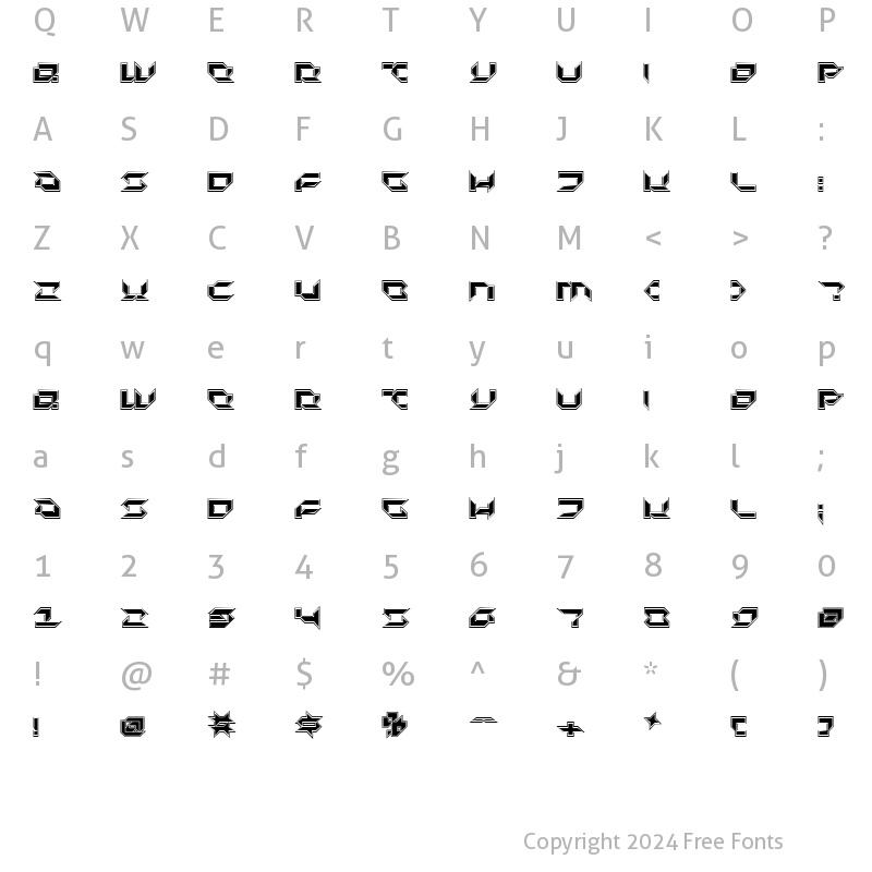 Character Map of Pluranon Pro