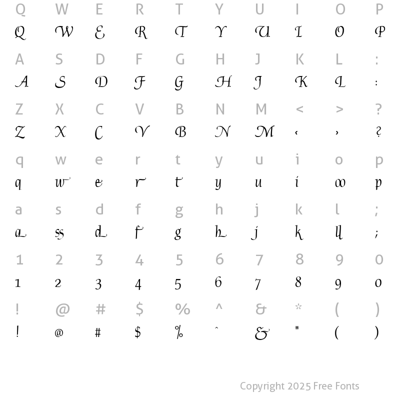 Character Map of Plymouth Xtras Regular