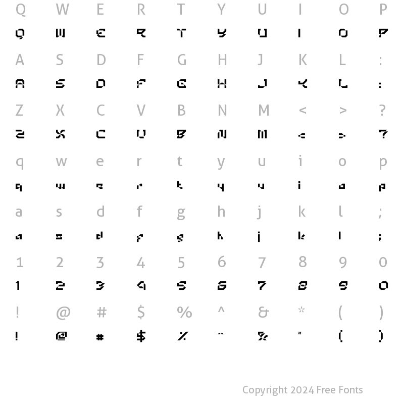 Character Map of <pm<agrafia Regular