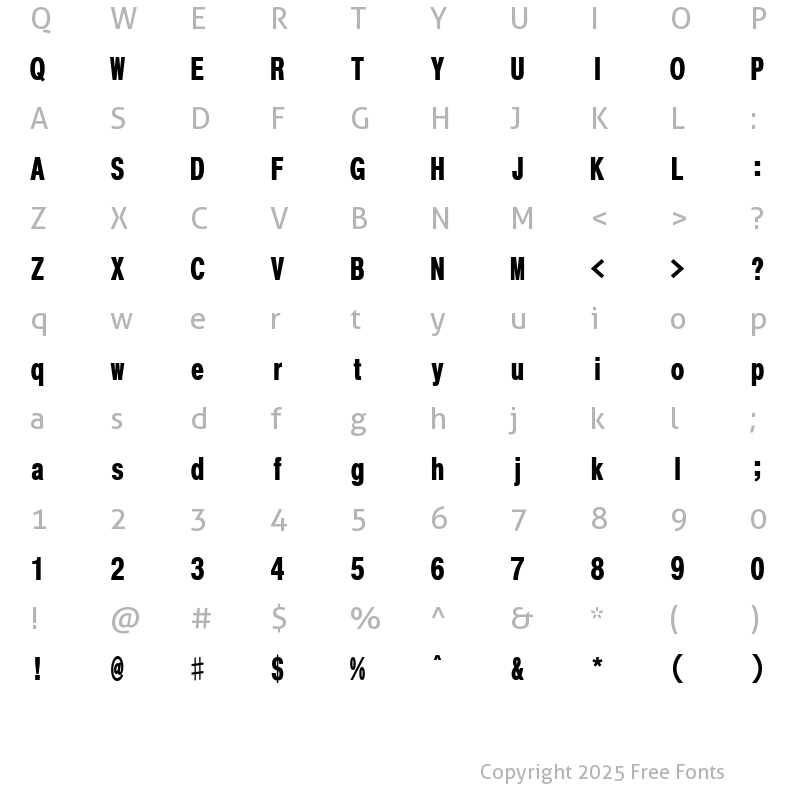 Character Map of PMT?C???g?S-EB Regular