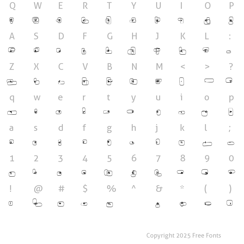 Character Map of Po Beef Regular