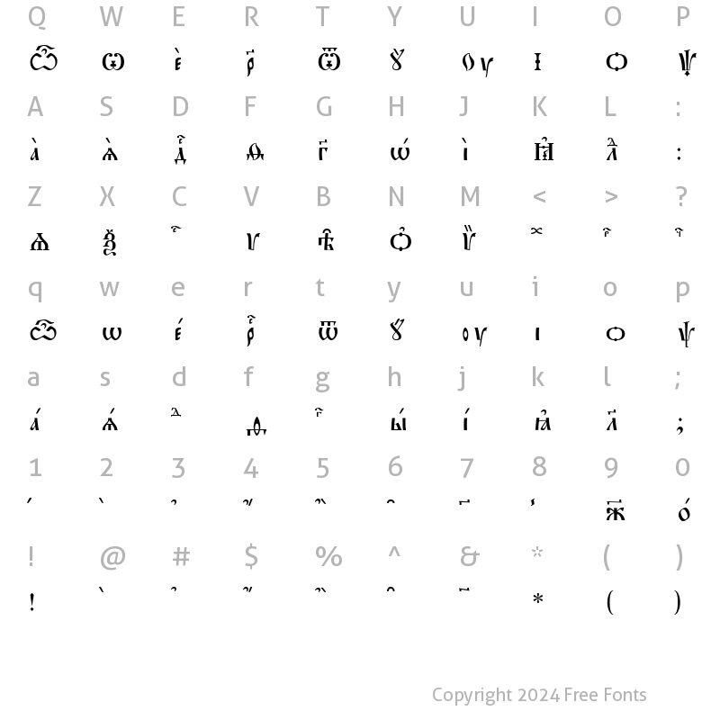 Character Map of Pochaevsk kUcs SpacedOut