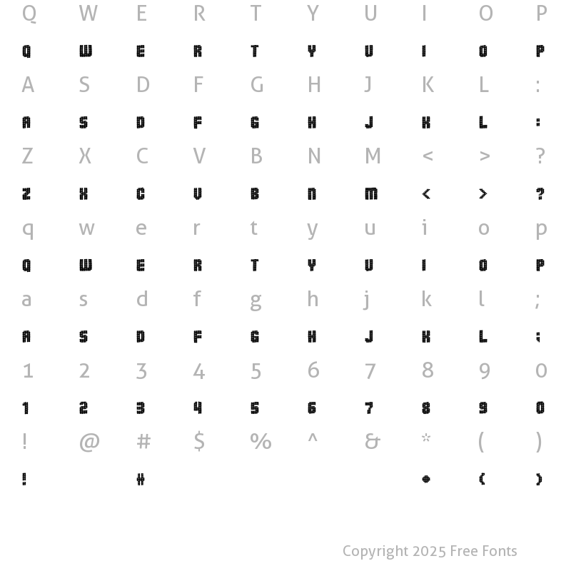 Character Map of PointerSisters-Freeformed Regular