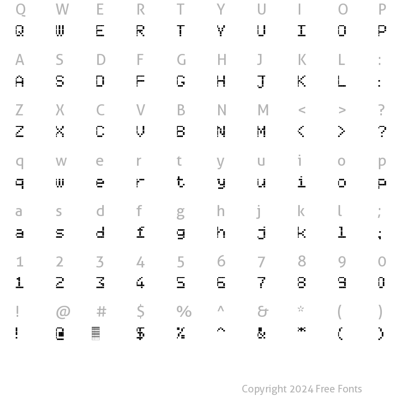 Character Map of PoligonC Regular