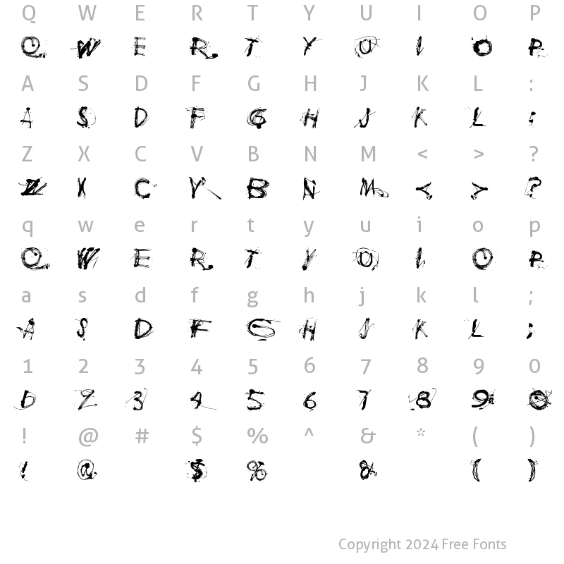 Character Map of Polla Regular