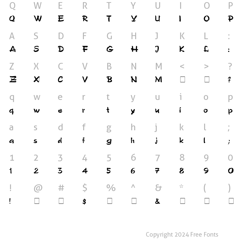 Character Map of Polo-SemiScript Medium