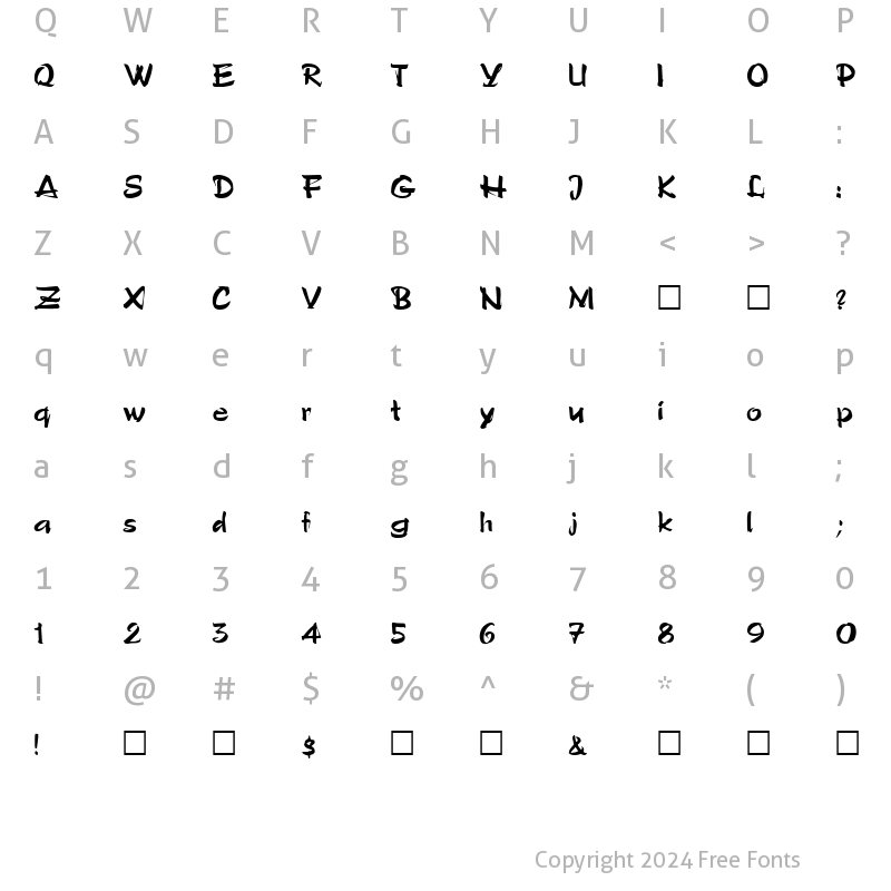 Character Map of PoloScript Regular