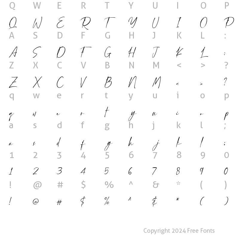 Character Map of Pomorit Regular