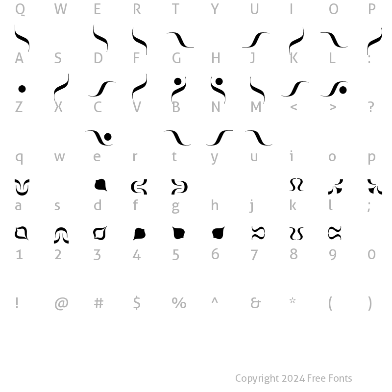 Character Map of Pompeijana Borders Regular