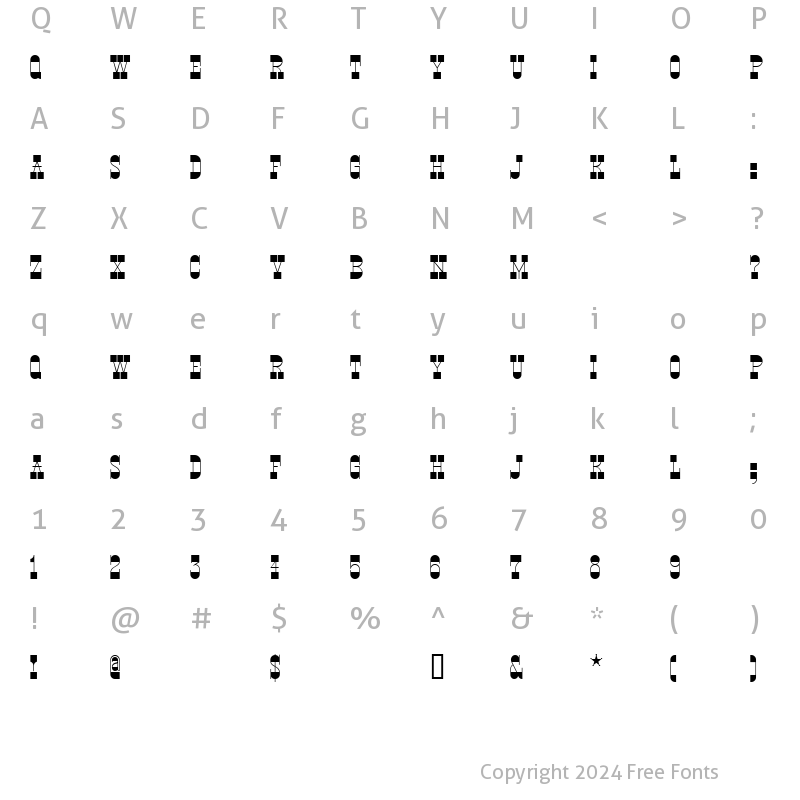 Character Map of PonsonbyNF Regular