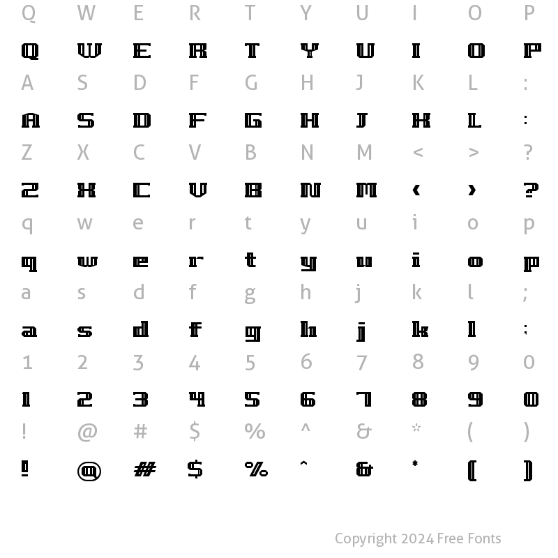 Character Map of Pontem Bold