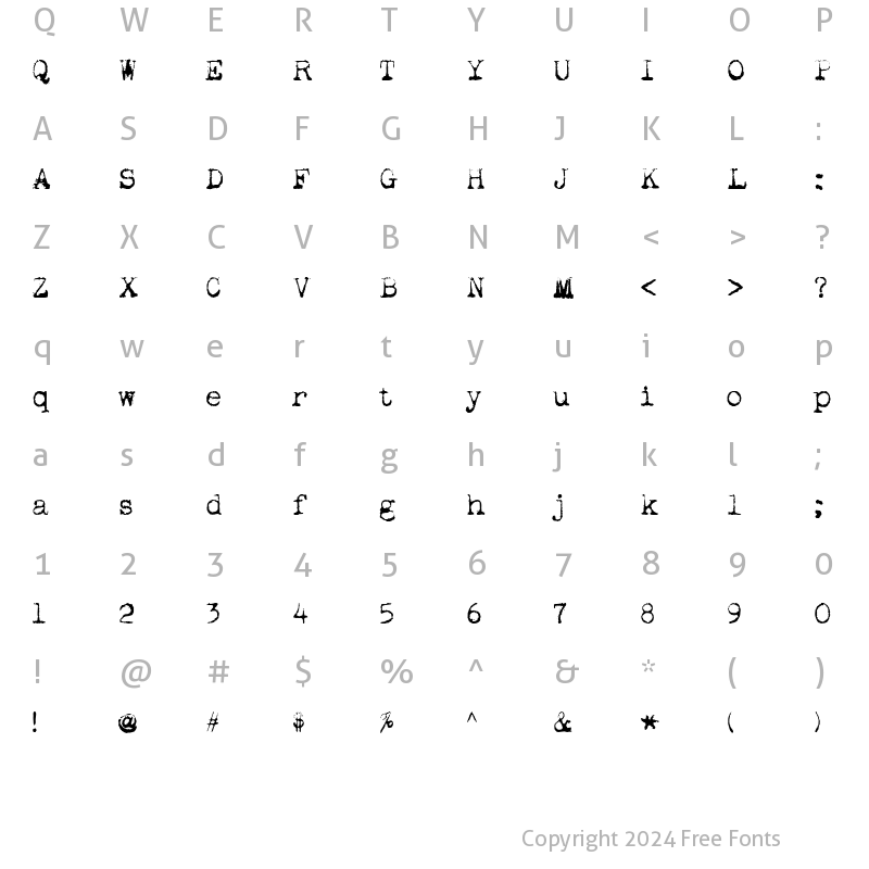 Character Map of pookie fair Regular