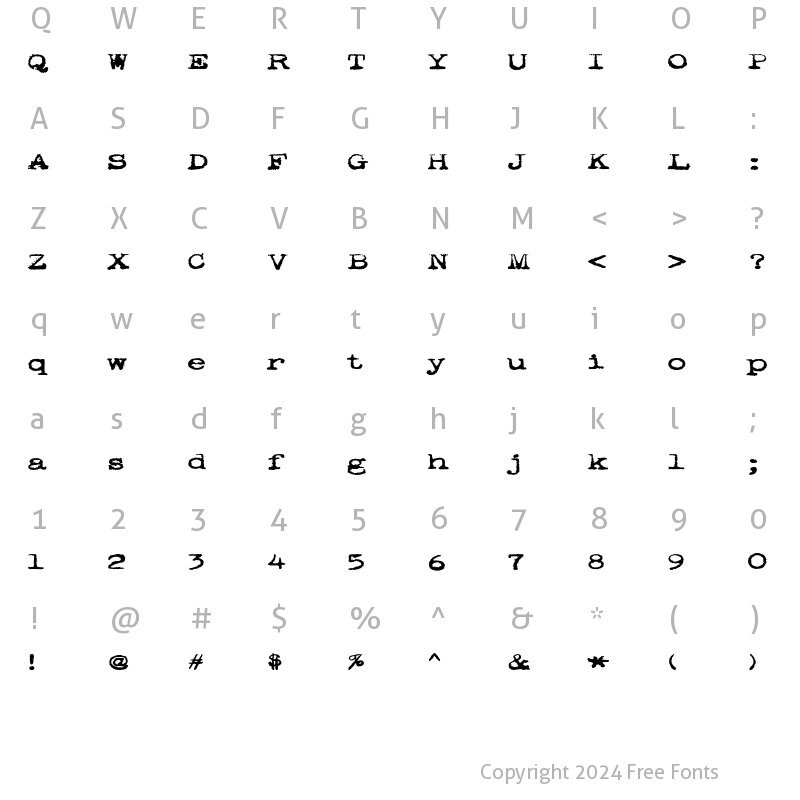 Character Map of pookie Regular