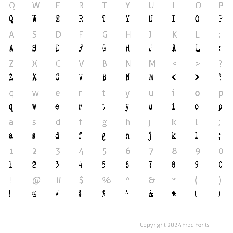 Character Map of pookie stretch Regular