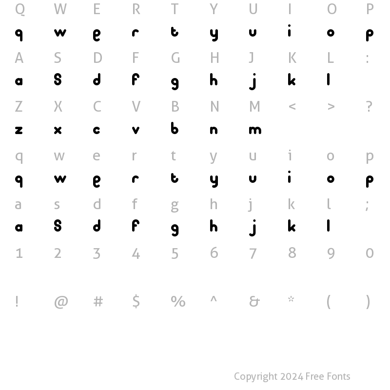 Character Map of pooplatter Regular