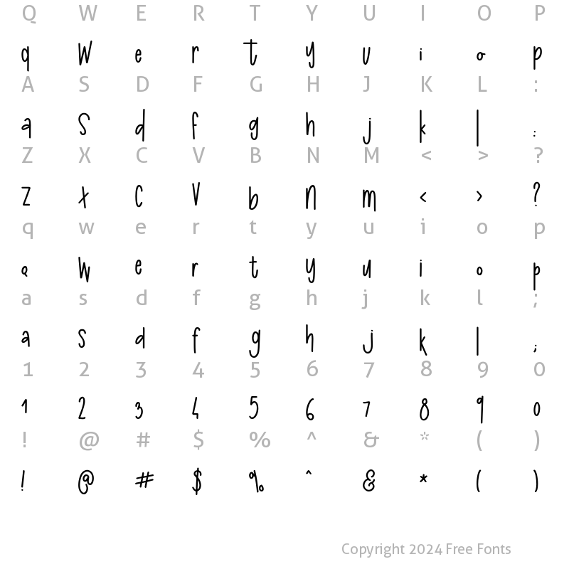 Character Map of Poopy McJerkbeak Regular