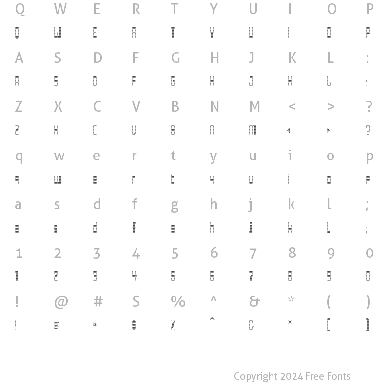 Character Map of Pop Led Regular