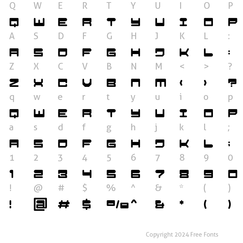 Character Map of Popboy Regular