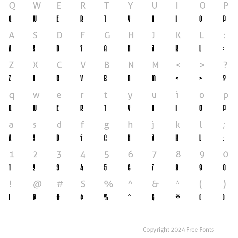 Character Map of POPFUN Regular