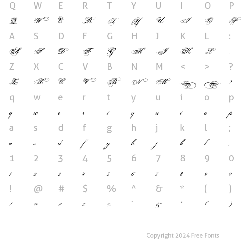 Character Map of Porcelain Regular