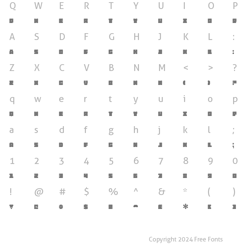 Character Map of PorkerGrey Regular