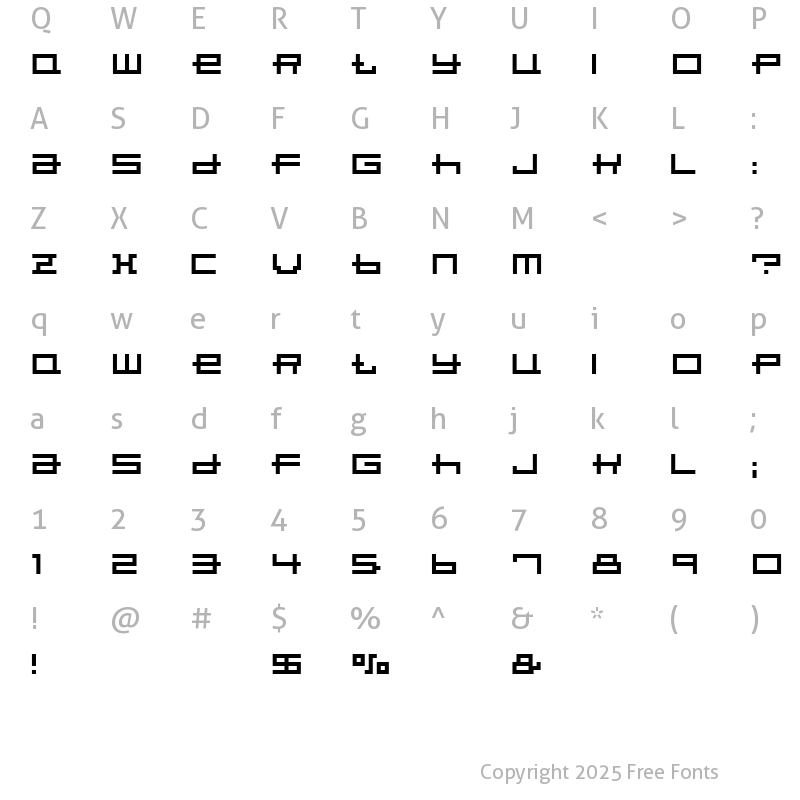 Character Map of Porpoise Regular