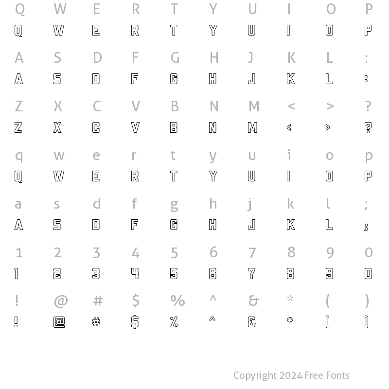 Character Map of Porterhaus Outline