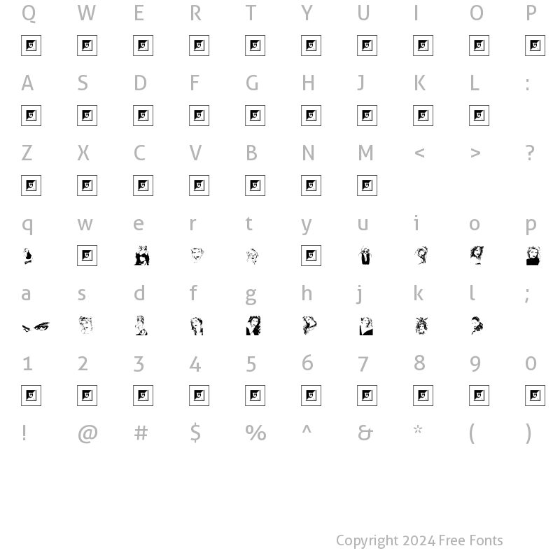 Character Map of Portrait Regular