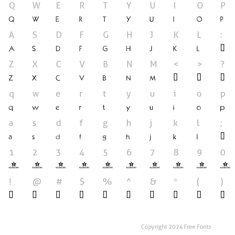 Character Map of Positiv-A Regular