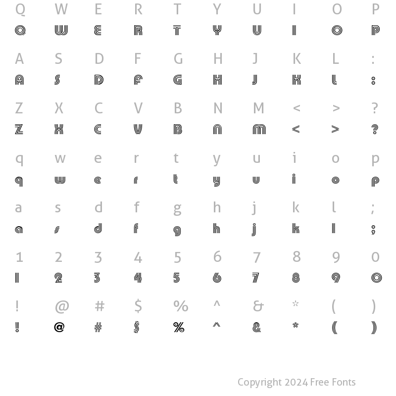 Character Map of Power Line Regular