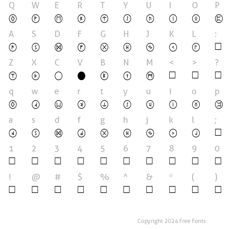 Character Map of PR_Runestones_2 Normal