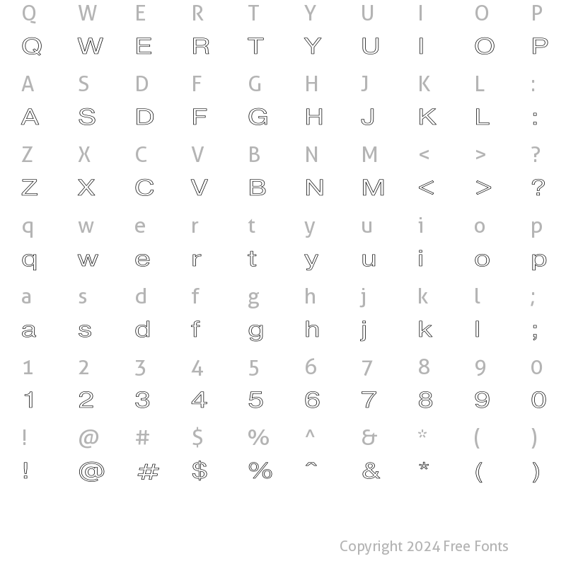 Character Map of Pragmatica HW Regular