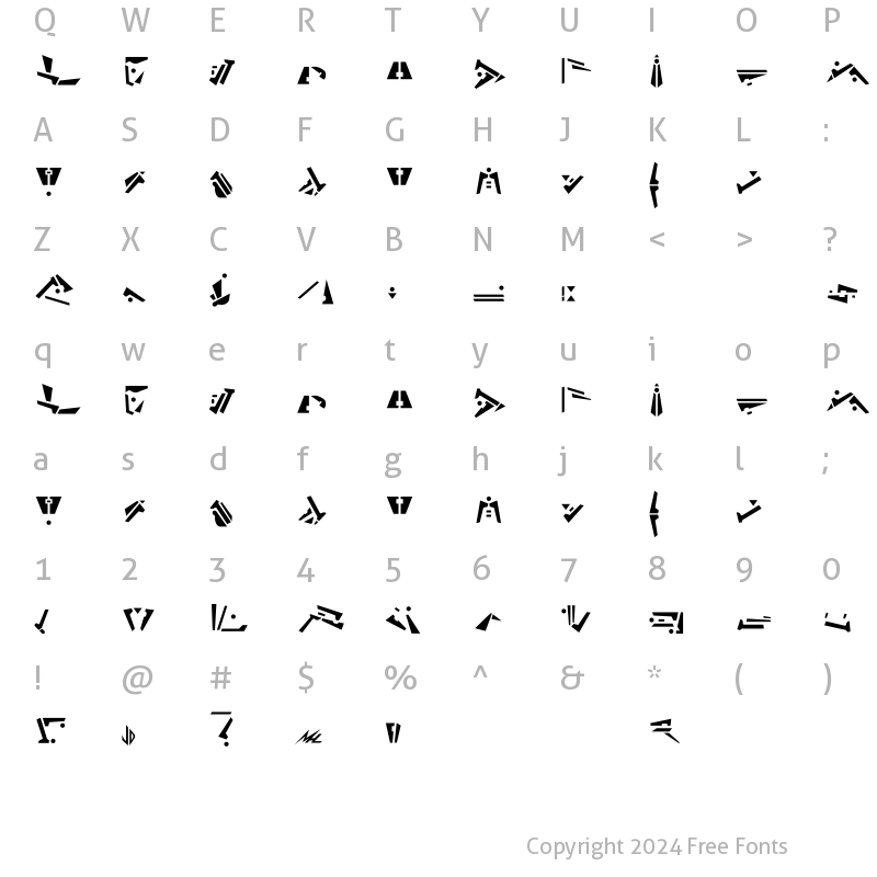 Character Map of Preservers Bold