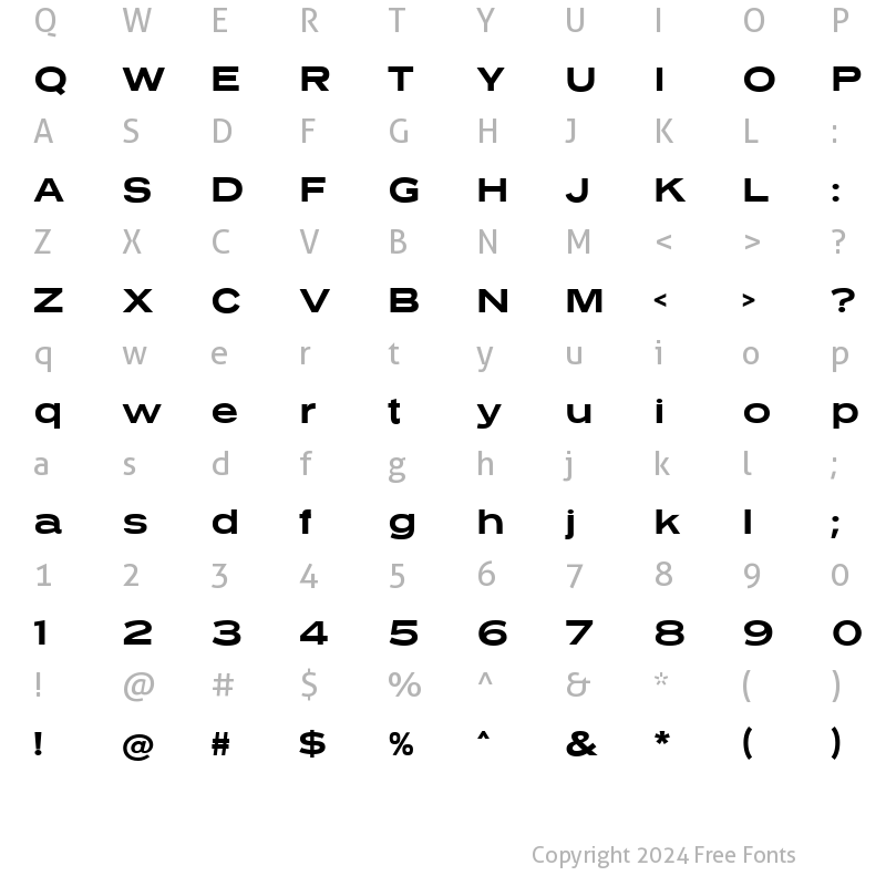 Character Map of PresicavW00-Bold Regular