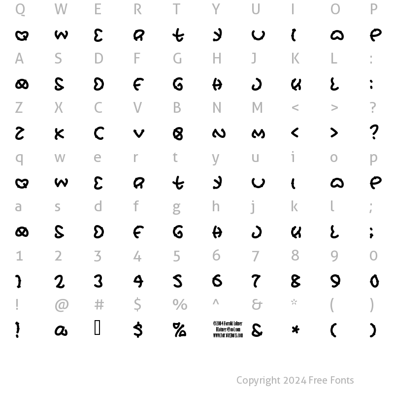 Character Map of PretzUnsalted Regular