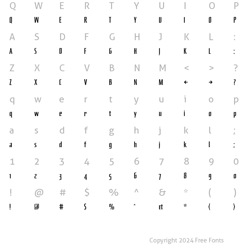 Character Map of PrimaryStone AllInAll Regular