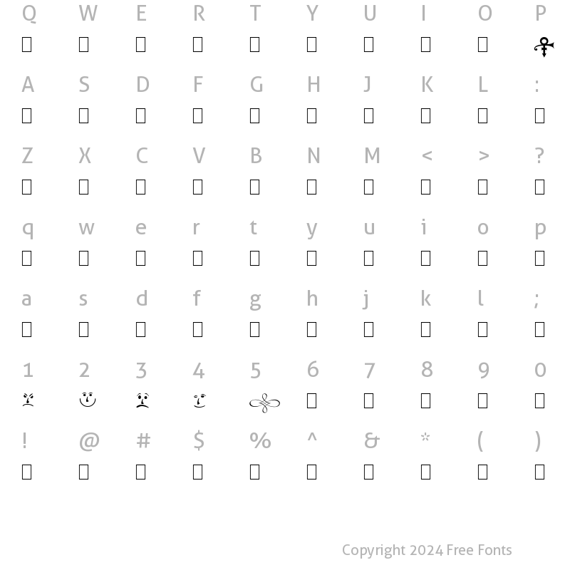 Character Map of Prince Normal