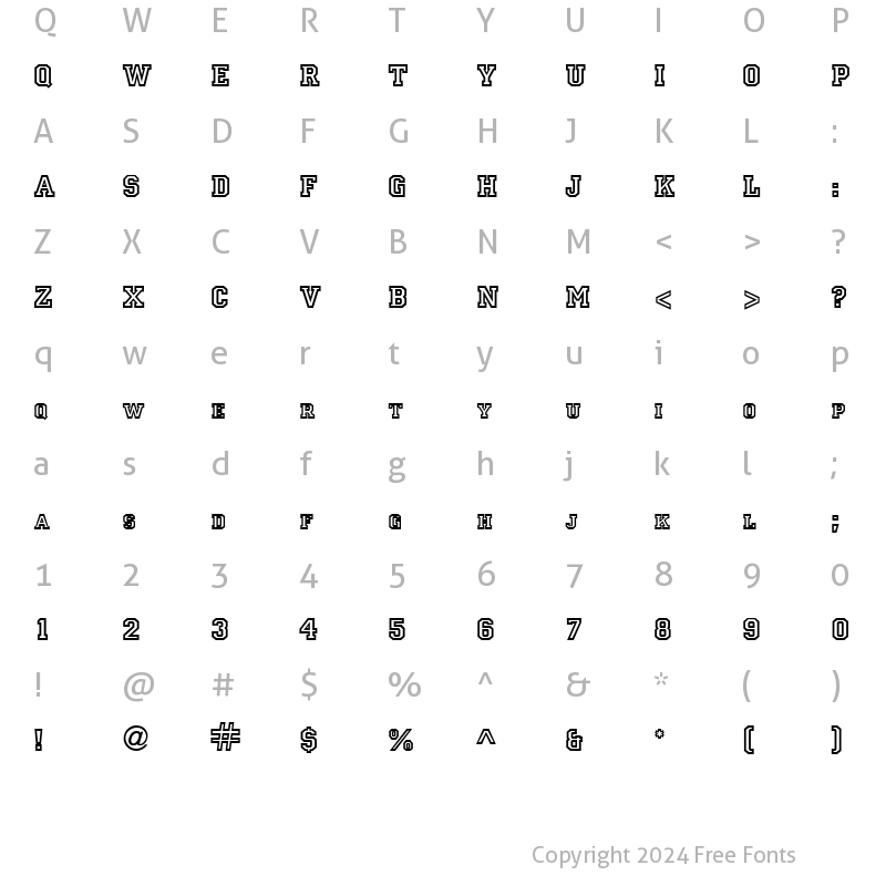 Character Map of Princeton Normal