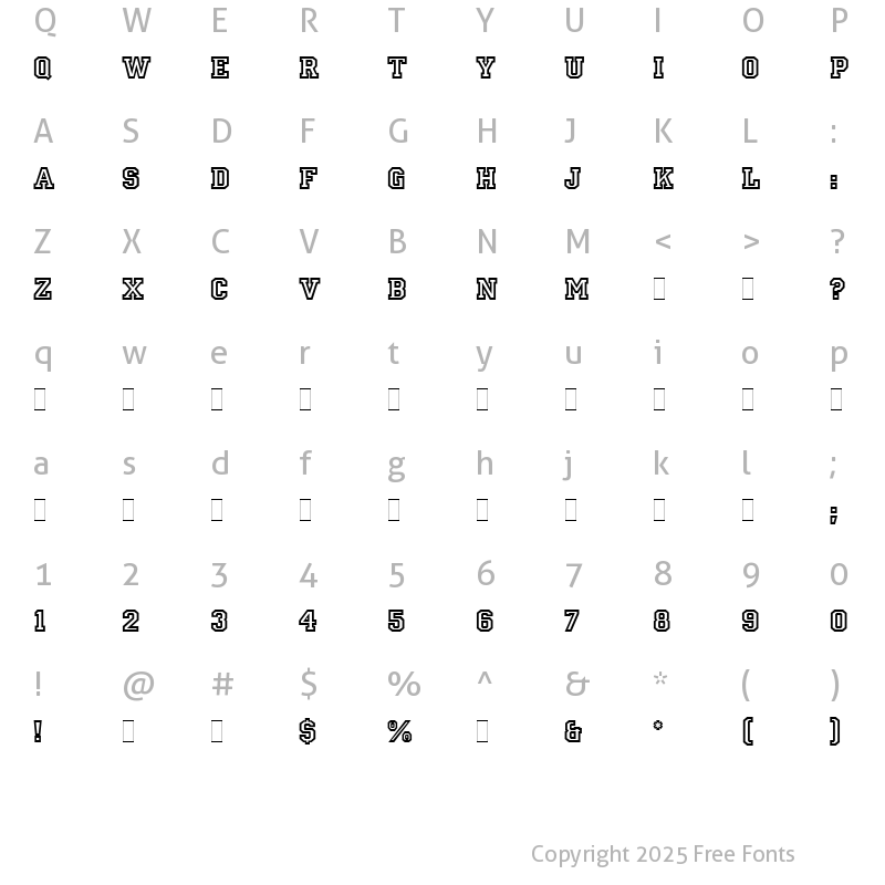 Character Map of Princetown LET Plain