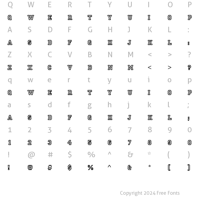 Character Map of PrincetownD Regular