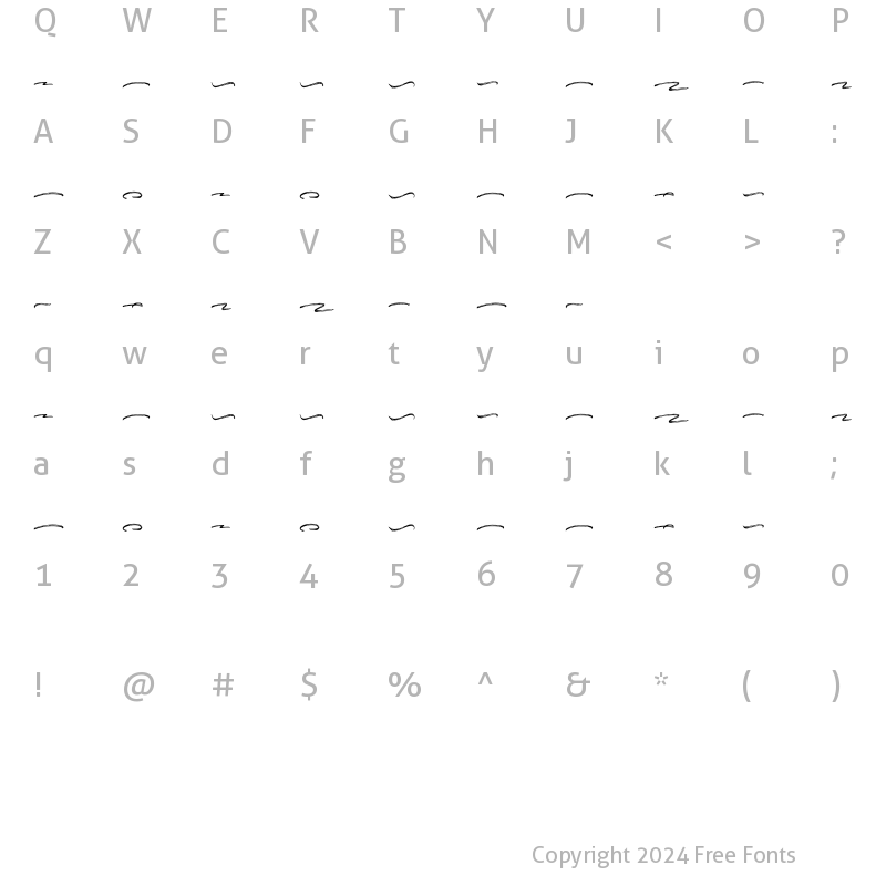 Character Map of Priscilla Swash