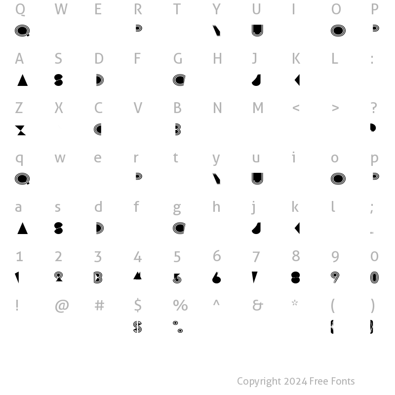 Character Map of Prisma Wd Regular