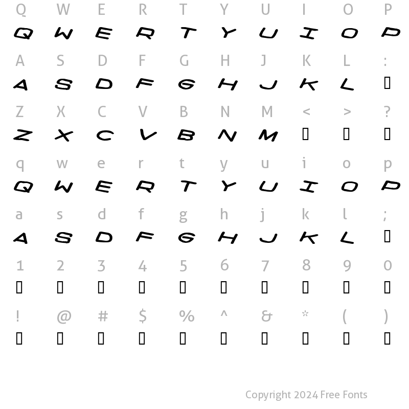 Character Map of PrivateInvestigations Regular