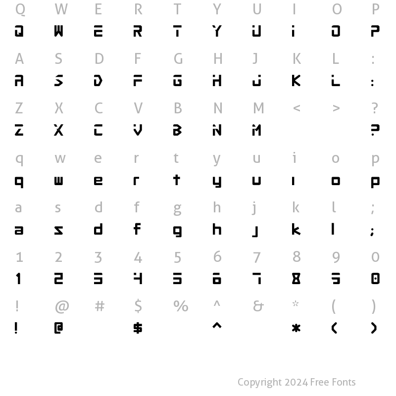 Character Map of Procyon Regular