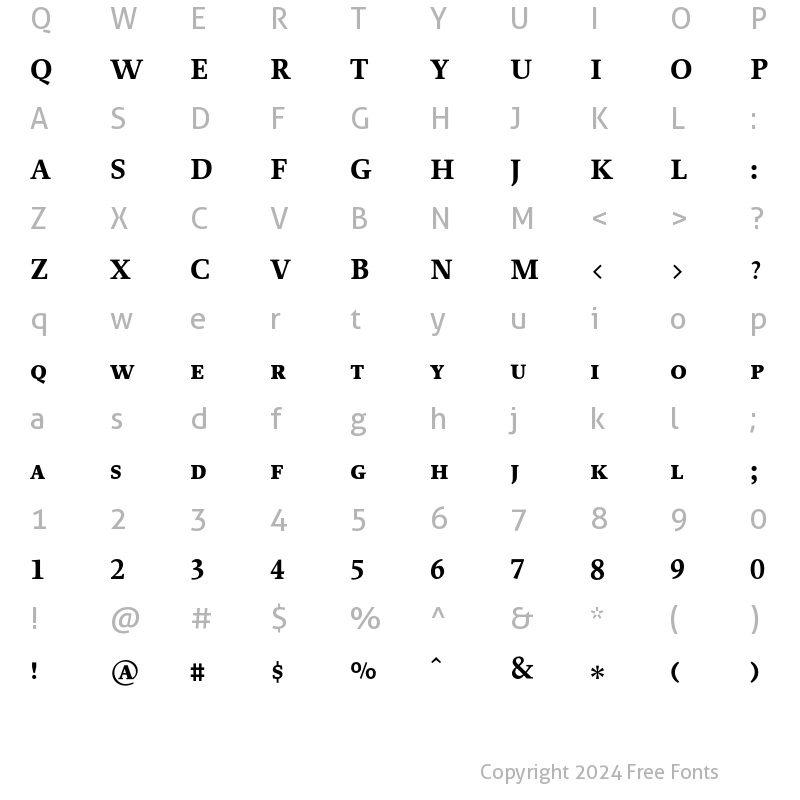 Character Map of Proforma SC Bold