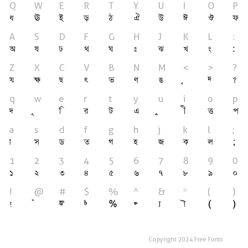 Character Map of Progoty Cactus Regular