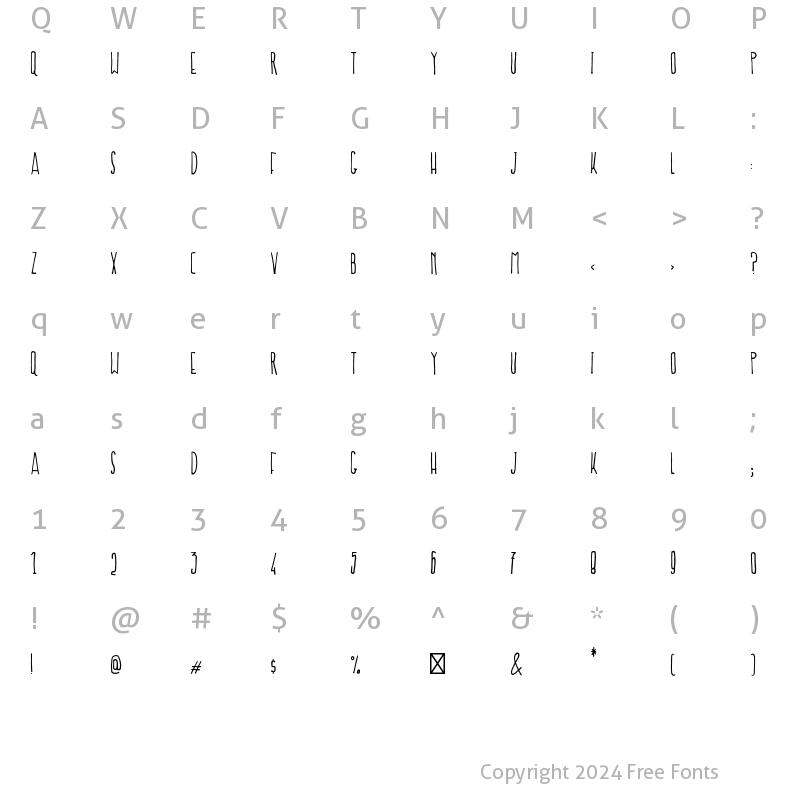 Character Map of Prokopis Regular