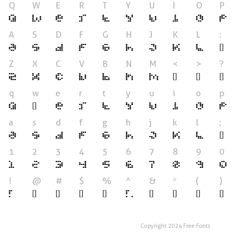 Character Map of PropellerFuel Regular